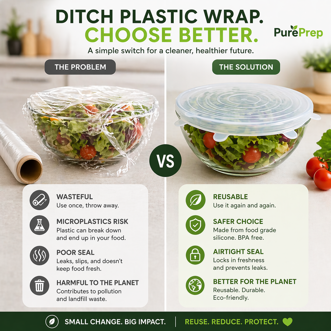 PurePrep™ Stretch Lid Set — 6 Piece