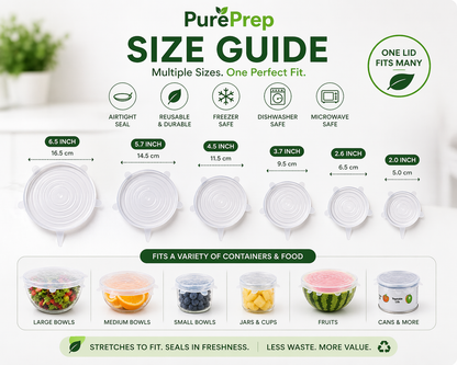 PurePrep™ Stretch Lid Set — 6 Piece