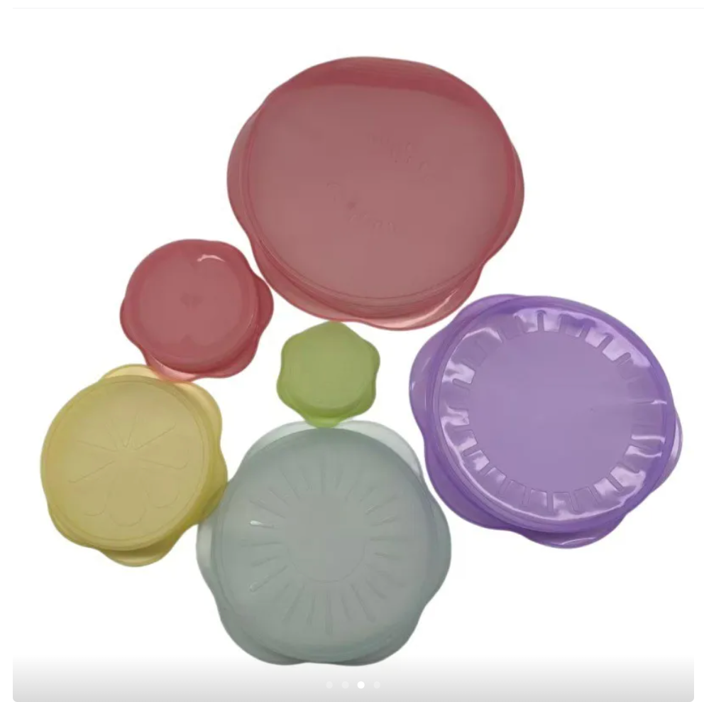 PurePrep™ Flower Stretch Lids — 6 Piece Set