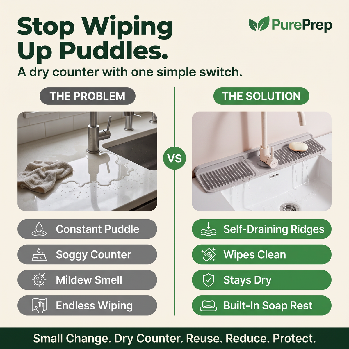 PurePrep™ Silicone Faucet Tray