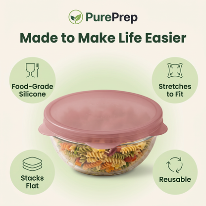 PurePrep™ Flower Stretch Lids — 6 Piece Set